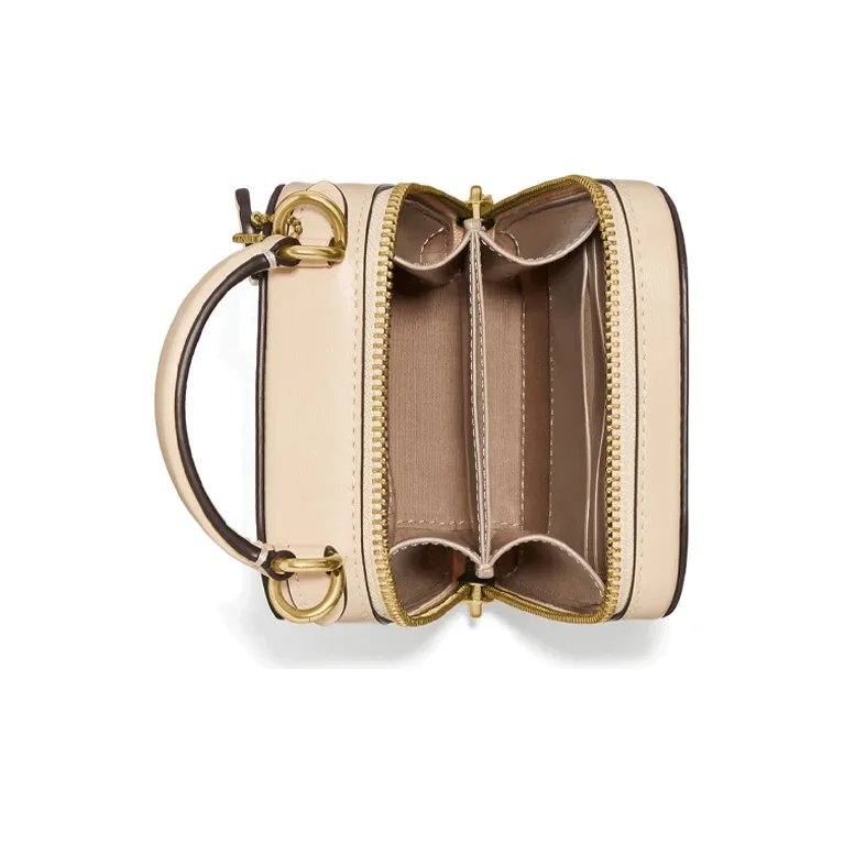 COACH Alie Cow Leather Cell Phone Pouch Camera Bag Handbag Shoulder Bag Crossbody Bag Mini Women's Nude-2