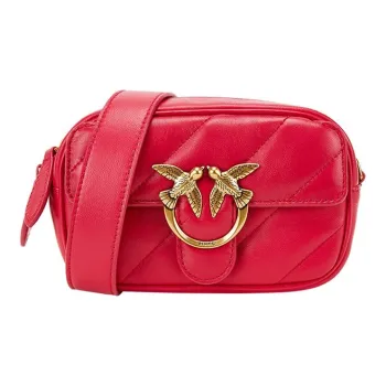 PINKO Sheepskin Swift Bag Camera Bag Crossbody Bag Shoulder Bag Women's Rose Red