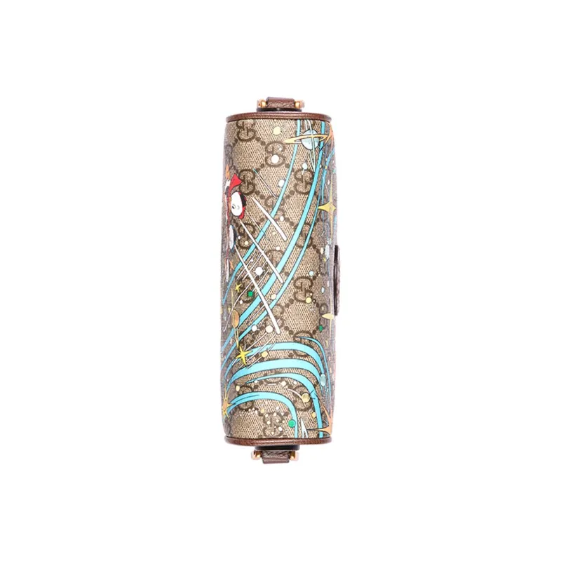 GUCCI Disney, Collaboration Canvas With Leather Camera Bag, Crossbody Bag, Shoulder Bag Unisex Multicolor-5