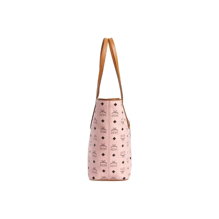 MCM Anya Visetos Shopper Tote Medium Pink-2