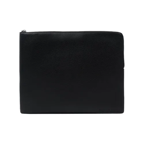 CALVIN KLEIN Leather Clutch Men's Black