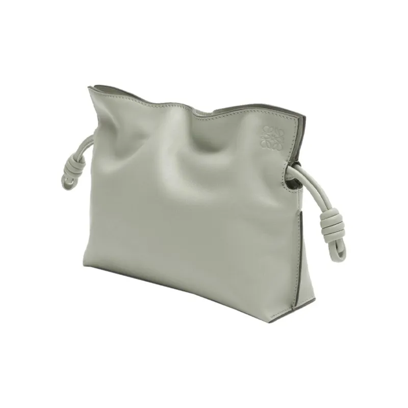 LOEWE Flamenco Nappa Cow Leather Shoulder Bag, Crossbody Bag, Clutch Mini Women's Gray-1