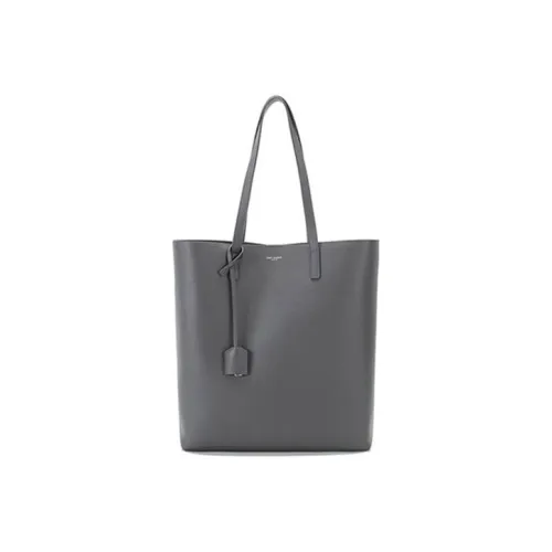SAINT LAURENT Leather Tote Bag Shopping Bag Combo Handbag Shoulder Bag Women's Gray White