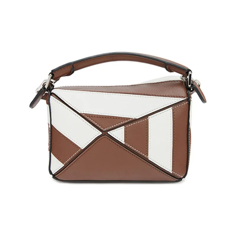 LOEWE Puzzle Cow Leather Geometric Bag Puzzle Bag Handbag Shoulder Bag Crossbody Bag Mini Women's Multicolor-2
