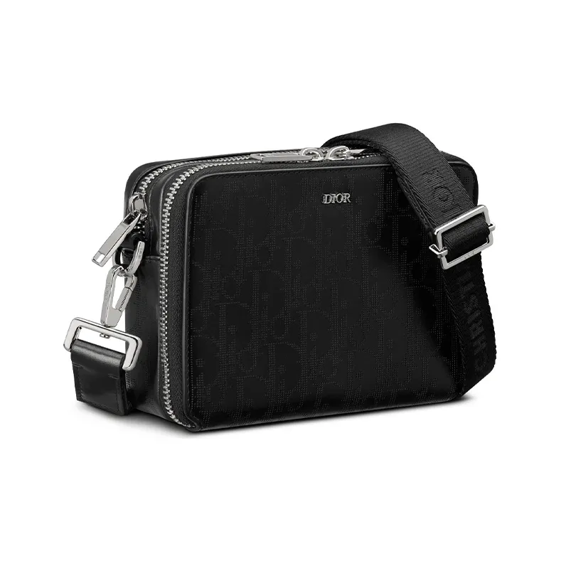 DIOR Galaxy Leather Messenger Bag, Clutch, Crossbody Bag, Shoulder Bag Men's Black-1