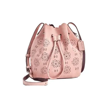 COACH Sheepskin Bucket Bags Crossbody Bag, Shoulder Bag Trumpets Women's Pink
