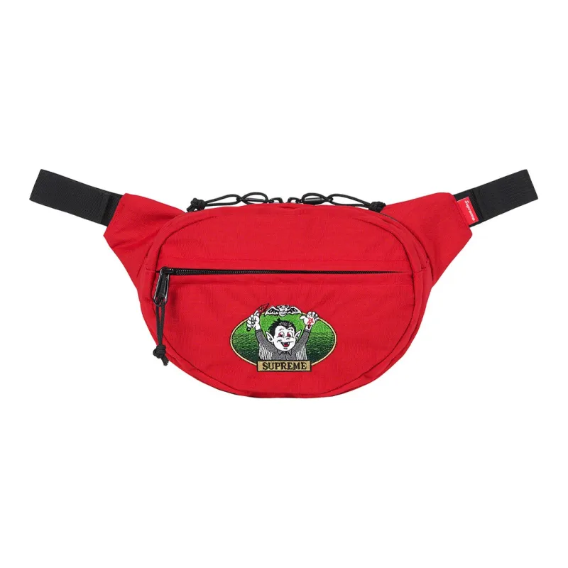Supreme Nylon Crossbody Bag, Sling Bag, Fanny Pack Regular Men's Black/Red/Green-3