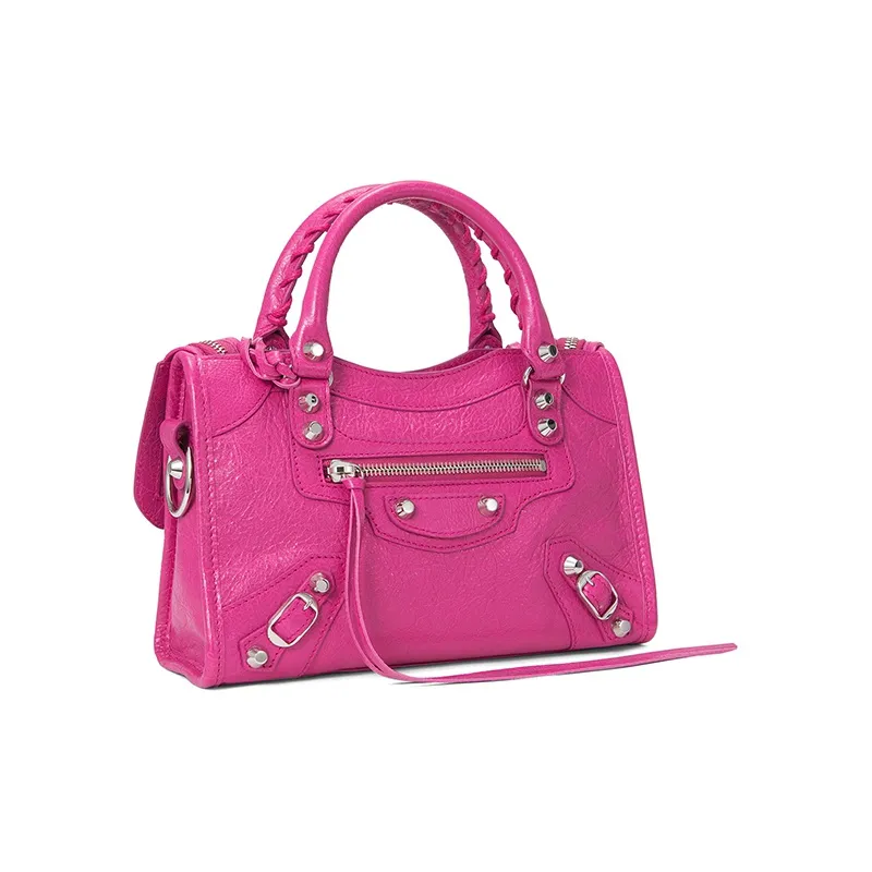 Balenciaga Sheepskin Biker Bag, Crossbody Bag, Shoulder Bag, Handbag Mini Women's Zi Red-2