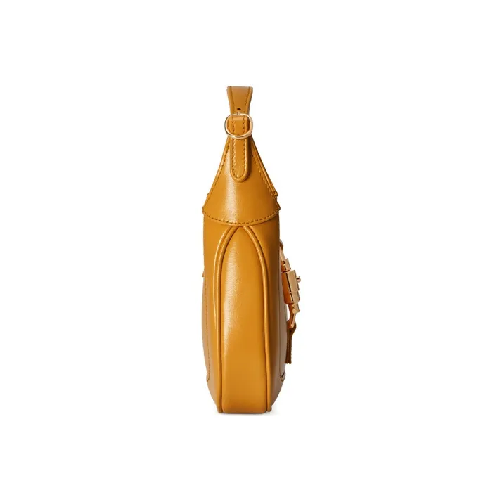 GUCCI Jackie 1961 Leather Crescent Shoulder Bag Shoulder Bag Crossbody Bag Women's Yellow-3