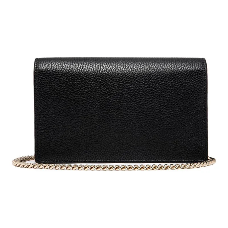 GUCCI Soho Leather Wallet, Shoulder Bag, Crossbody Bag Women's Black-2