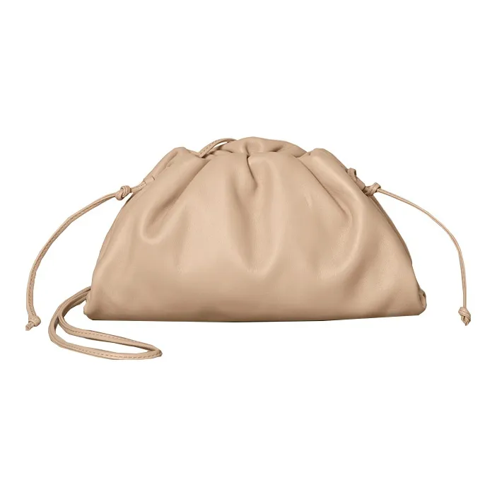 Bottega Veneta Cow Leather Cloud Bag, Handbag, Crossbody Bag Mini Women's Almond-0