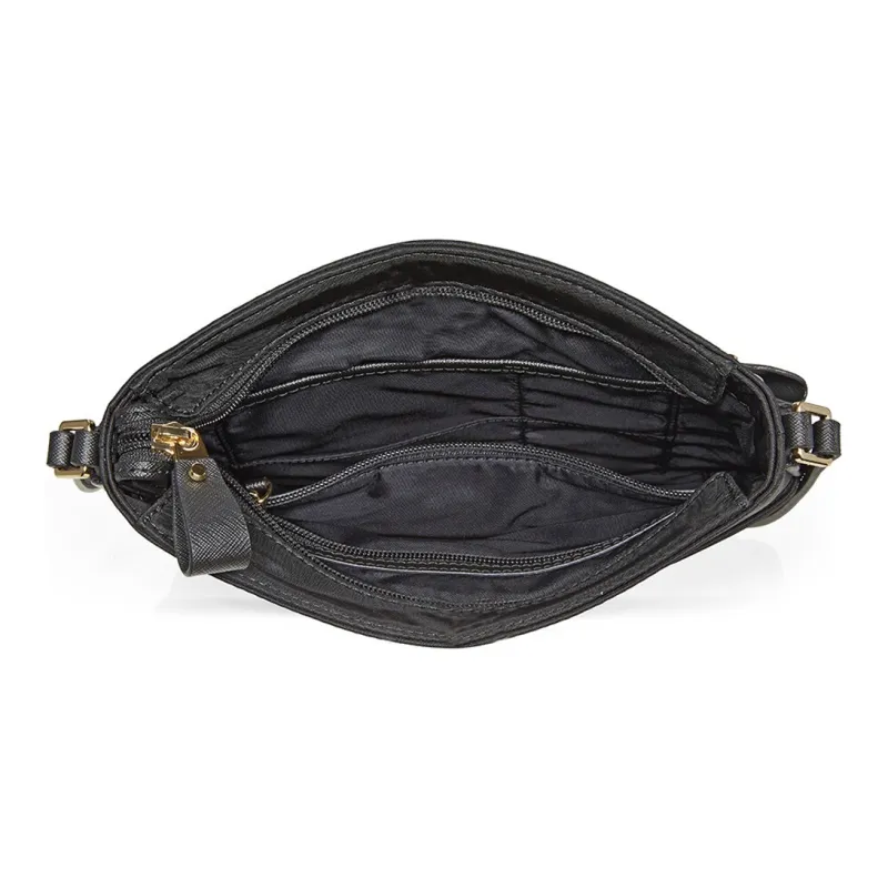 MICHAEL KORS MK Kelsey Nylon Fabric Shoulder Bag Crossbody Bag Large Size Women's Black-3