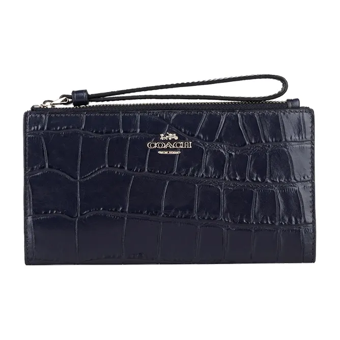 COACH Cow Leather Clutch Women's Black-1