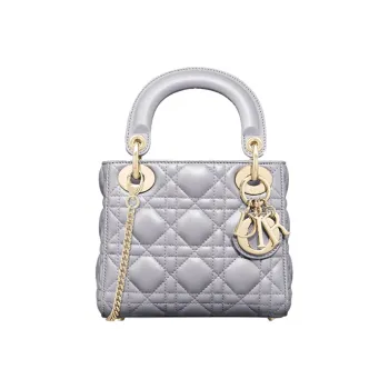 DIOR Lady Dior Sheepskin Dior Bag Shoulder Bag Crossbody Bag Handbag Mini Women's Milk Gray