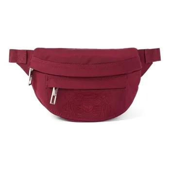 KENZO Classic Tiger Head Polyester Crossbody Bags Sling Bags Unisex Burgundy