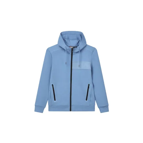 FILA Jackets Men Light Turquoise Blue