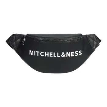 Mitchell & Ness Microfiber Synthetic Leather Fanny Pack Regular Unisex Black