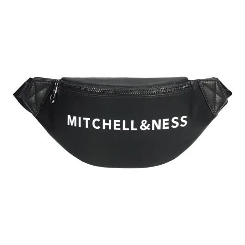 Mitchell & Ness Microfiber Synthetic Leather Fanny Pack Regular Unisex Black