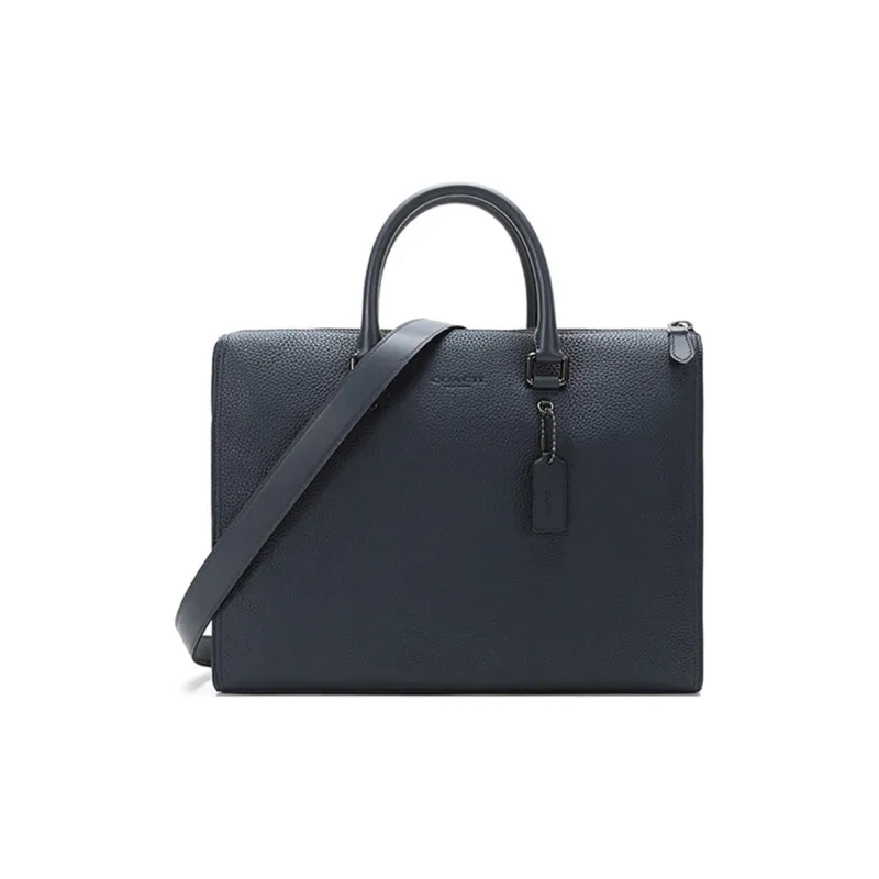 COACH Gotham Leather Briefcase, Handbag, Crossbody Bag, Shoulder Bag Tubas Men's Midnight Marine Blue-0