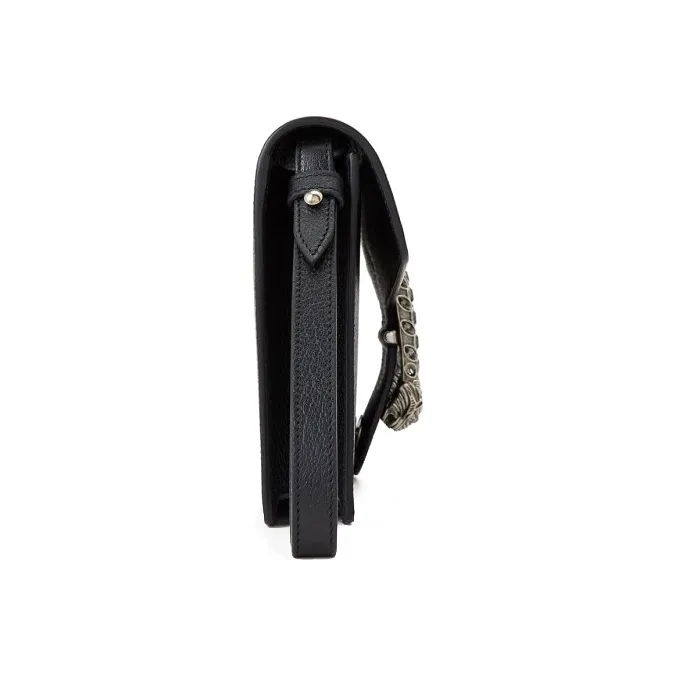 GUCCI Dionysus Leather Clutch Women's Black-1