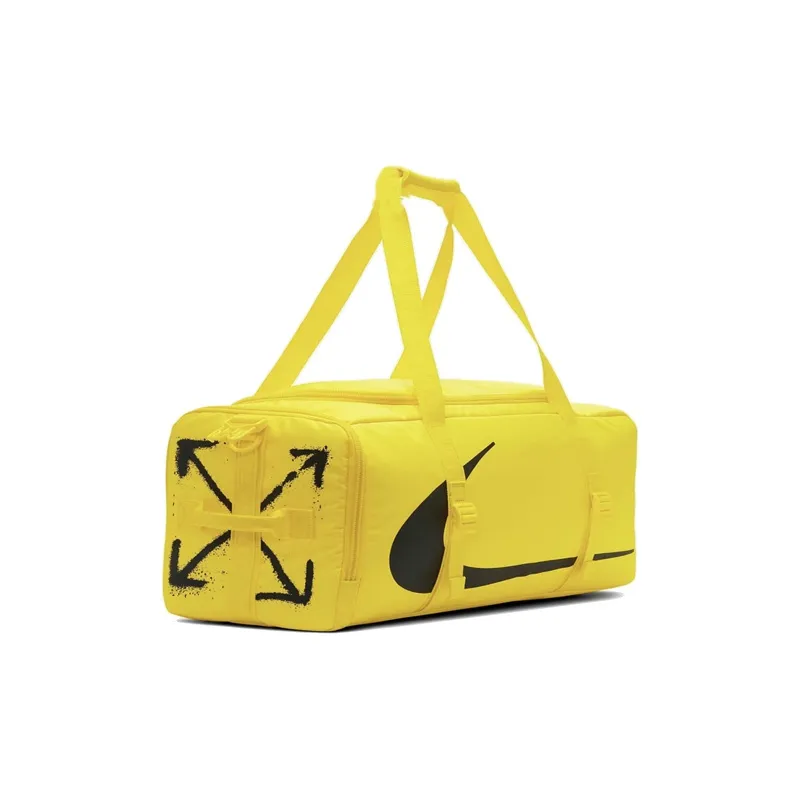 Nike Off WHITE Collaboration Polyester Fitness Crossbody Bag, Travel Bag Regular Unisex Yellow-2