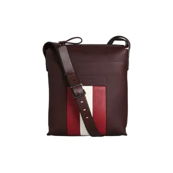 BALLY Cow Leather Messenger Bag Crossbody Bags Shoulder Bags Men's Brown