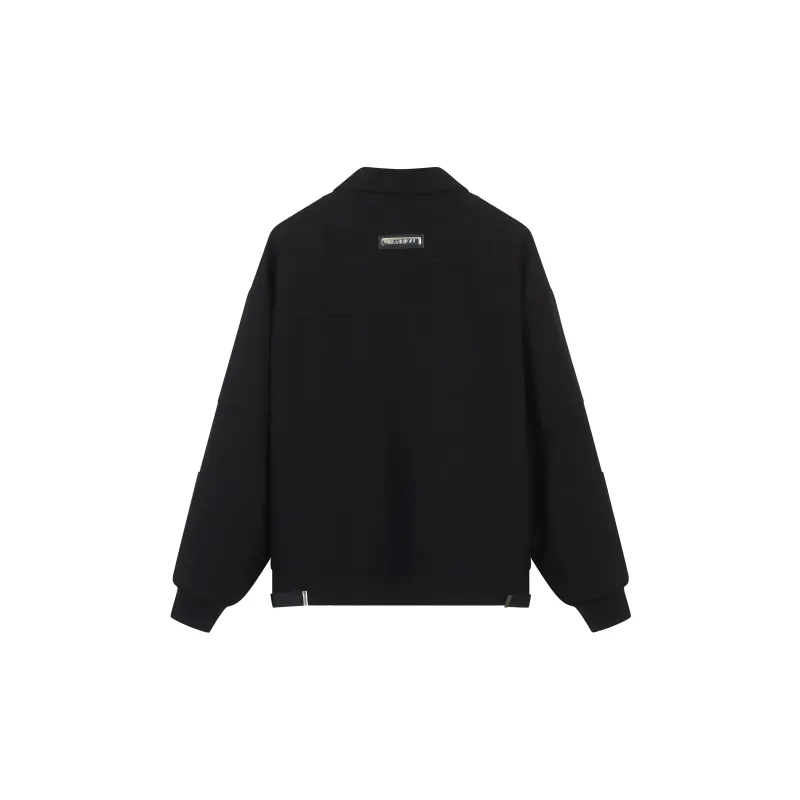 FANBIOU FW21 Fitted Jacket Unisex Black-1