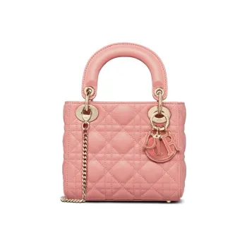 DIOR Lady Dior Sheepskin Daisie Bag Portable Crossbody Bag Shoulder Bag Women's Candy Color/Peachy Pink