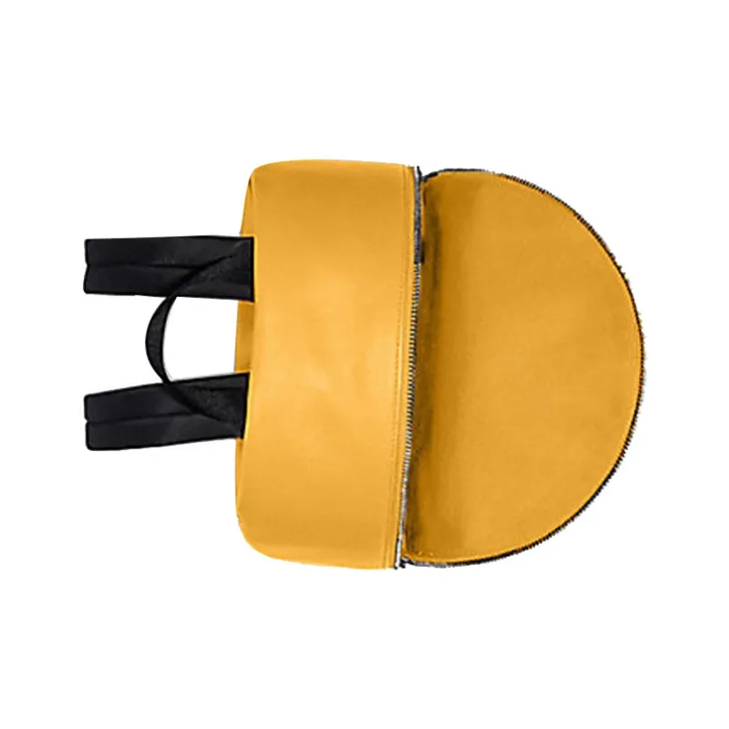 COACH Charlie Canvas With Leather Backpack Medium Size Women's Brown And Yellow-4