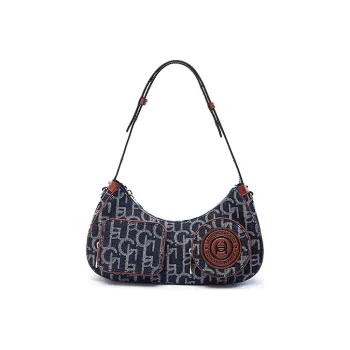 Laurence & Chico Denim Bags Beanbag Shoulder Bag Mahjong Shoulder Bag Handbag Small Size Women's Blue