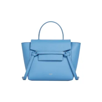 CELINE Grained Calfskin Handbag Catfish Bag Shoulder Bag Crossbody Bag Handbag Women's Sky Blue