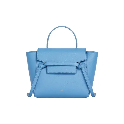 CELINE Grained Calfskin Handbag Catfish Bag Shoulder Bag Crossbody Bag Handbag Women's Sky Blue