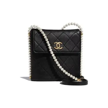 CHANEL Gabrielle Calfskin Crossbody Bag Shoulder Bag Women's Black