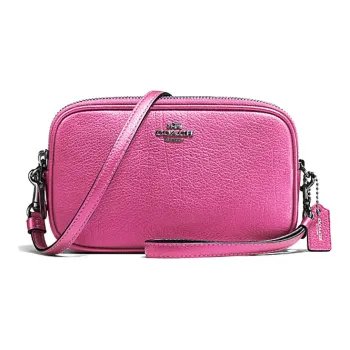 COACH Sadie Grained Leather Shoulder Bag Crossbody Bag Small Size Women's Pink