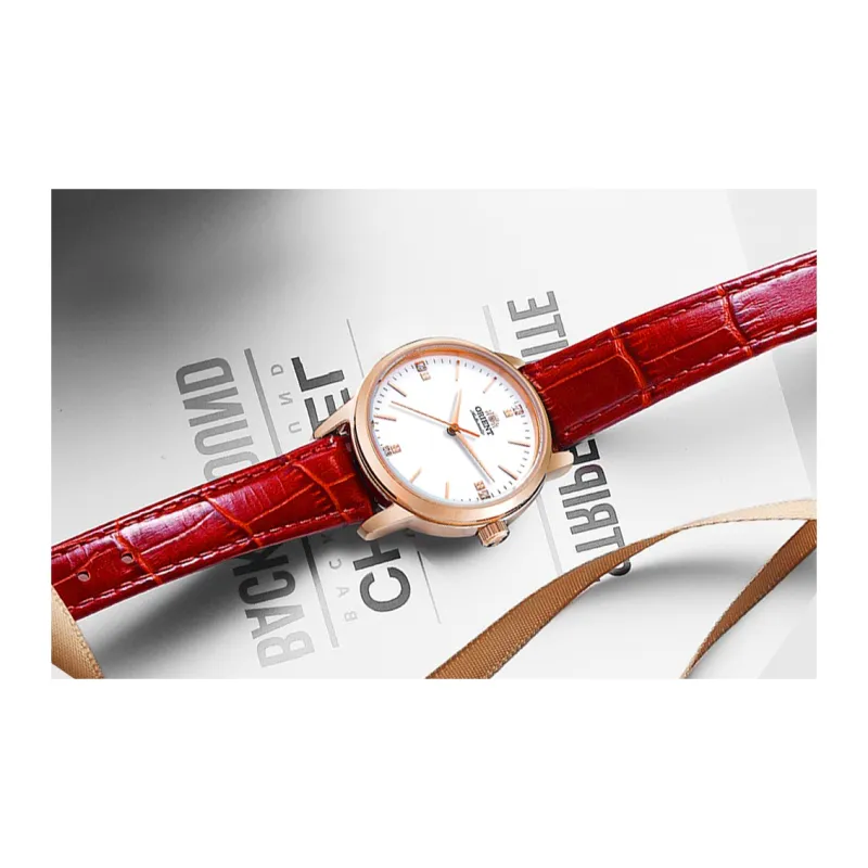 ORIENT Mechanical Movement Leather Watch Bands Watch 32mm Women's Watch White Dial RA-NB0105S-6