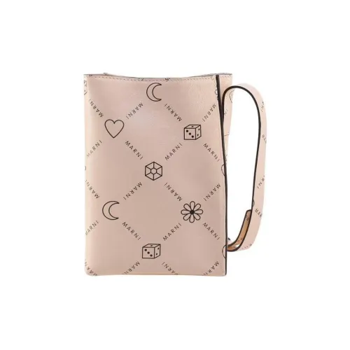 MARNI Leather Wallet Women's Light Umber