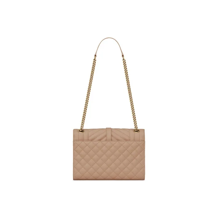 SAINT LAURENT Matelassé Envelope Medium Shoulder Bag-4