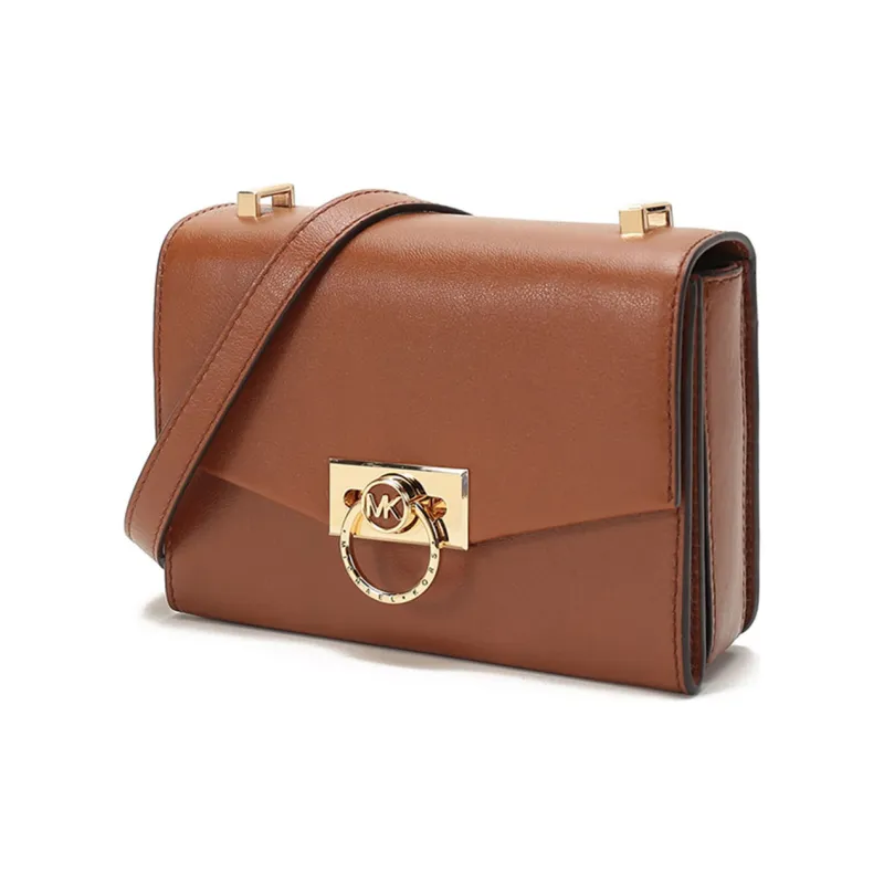 MICHAEL KORS Solid Color Leather Crossbody Bag Mini Women's Leather Brown-1