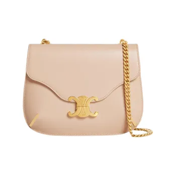 CELINE Triomphe Cow Leather Shoulder Bag Shoulder Bag Women's Nude Pink