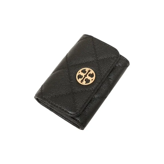 TORY BURCH TB Willa Leather Business Card Holder, Wallet Card Holder Regular Women's Black-2