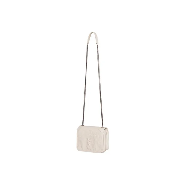 SAINT LAURENT Leather Wallet, Crossbody Bag, Shoulder Bag Regular Women's White-3