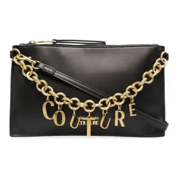 VERSACE JEANS COUTURE Artificial Leather Clutches Handbags Regular Women's Black