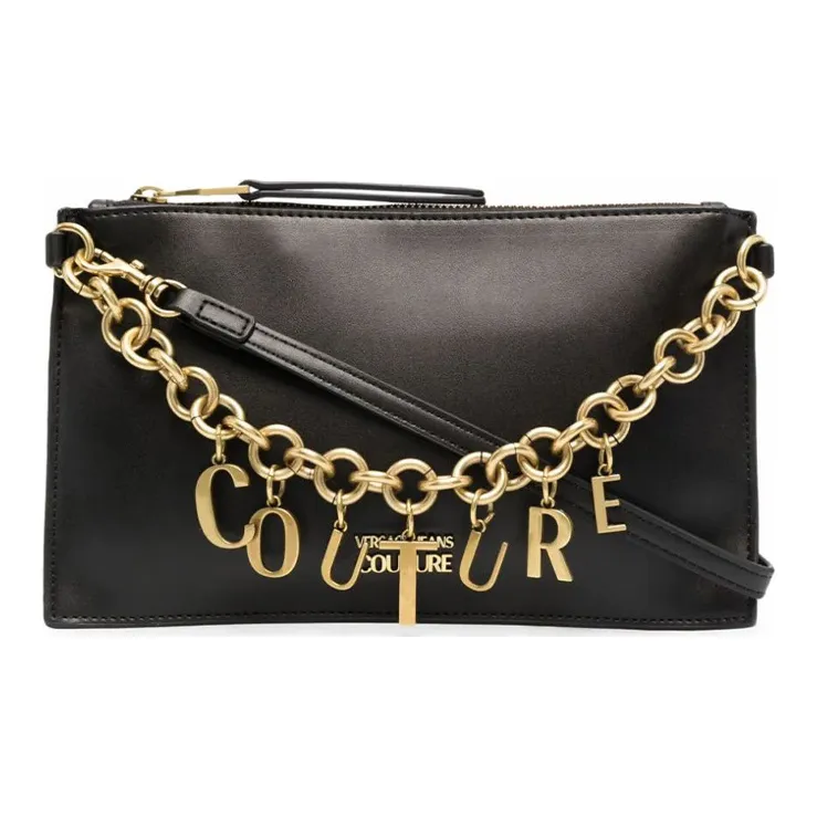 VERSACE JEANS COUTURE Artificial Leather Clutches Handbags Regular Women's Black-0