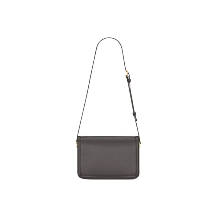 SAINT LAURENT SOLFERINO Leather Tofu Bag, Shoulder Bag, Crossbody Bag Medium Size Women's Gray White-2