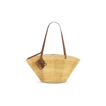 LOEWE Elephant Grass With Calfskin Handbag, Shoulder Bag Women's Natural