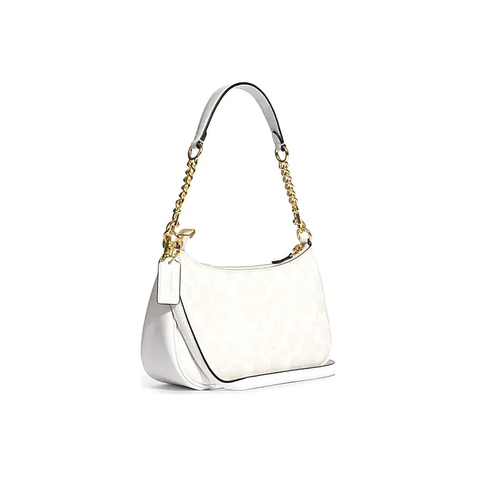 COACH Teri 25 Monogram Shoulder Bag Medium Women's White-8