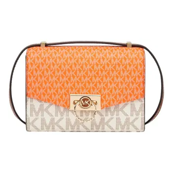 MICHAEL KORS Hendri Artificial Leather Messenger Bag, Shoulder Bag, Crossbody Bag Mini Women's Orange