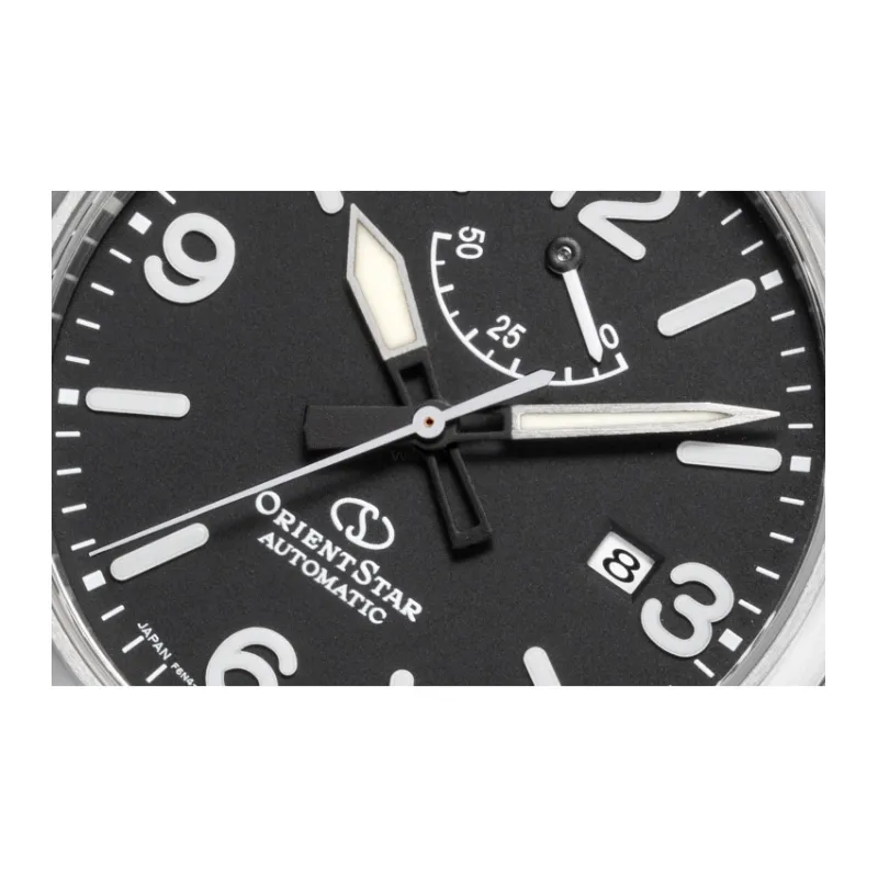 ORIENT STAR Automatic Mechanical Movement Genuine Leather Strap Watch Men's Watches Black Dial RE AU0203B00B-1