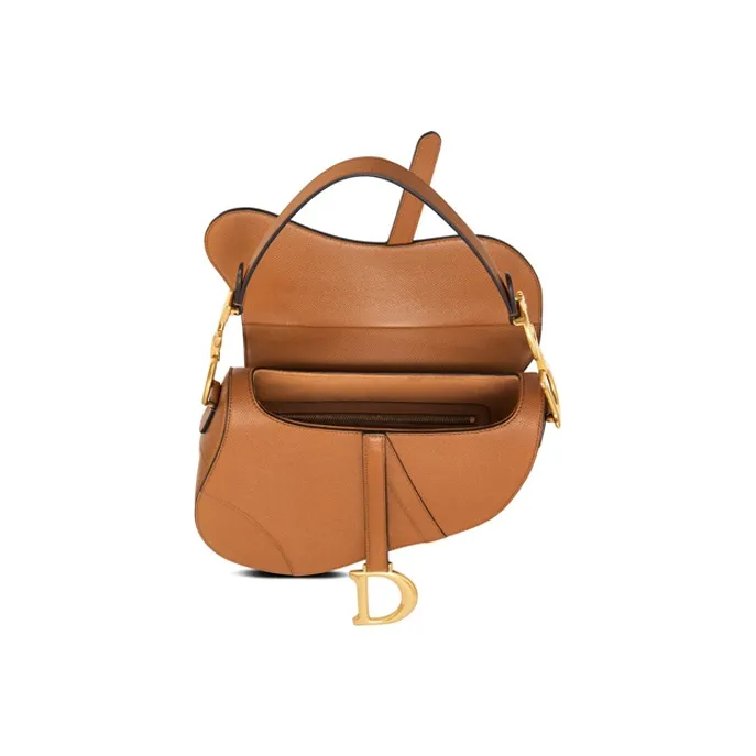 DIOR Saddle Cow Leather Saddle Bags Shoulder Bags Women's Brown-3