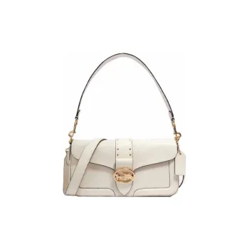 COACH Georgie Cow Leather Shoulder Bag Portable Crossbody Bag Shoulder Bag Women's White